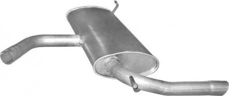 Глушитель алюм. сталь, задн. часть Seat Altea 1.6i-16V 05-, Leon 1.6i-16V 05-06 POLMOSTROW 2376 (фото 1)