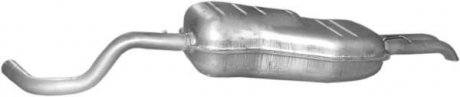 Глушитель алюм. сталь, задн. часть Skoda Octavia 1.8i-20V, 2.0i, Seat Toledo 1 POLMOSTROW 2455 (фото 1)