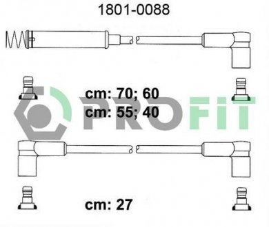 Комплект кабелей высоковольтных PROFIT 1801-0088