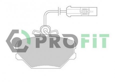 Комплект тормозных колодок дисковый тормоз PROFIT 50000524 (фото 1)