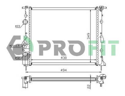 Радіатор охолоджування PROFIT PR 6042A1 (фото 1)