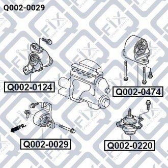 ПОДУШКА ДВИГАТЕЛЯ ПЕРЕДНЯЯ АКПП Q-fix Q0020029