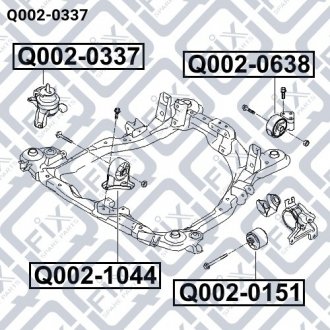 Подушка двигуна (гідравлічна) Q-fix Q0020337 (фото 1)