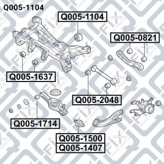 Сайлентблок подушки диференціала Q-fix Q0051104 (фото 1)