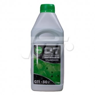 Антифриз QT MEG STANDARD -30 G11 GREEN 1кг QT-OIL QT552301 (фото 1)