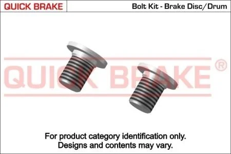 Болт, диск гальмівного механізму QUICK BRAKE 11662K