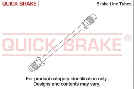 Гальмівний шланг мідь передн Лів OPEL KADETT C, KADETT C CITY, TOYOTA AVENSIS, CELICA, COROLLA, STARLET 1.0-2.0D 08.73-02.03 QUICK BRAKE CU0315DD