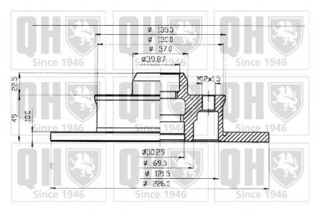 Гальмівний диск QUINTON HAZELL BDC3712