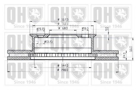 Тормозной диск QUINTON HAZELL BDC3787