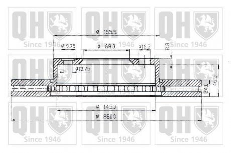 Гальмівний диск QUINTON HAZELL BDC4732