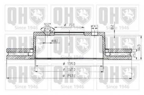 Гальмівний диск QUINTON HAZELL BDC4804