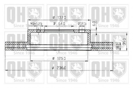 Тормозной диск QUINTON HAZELL BDC4805