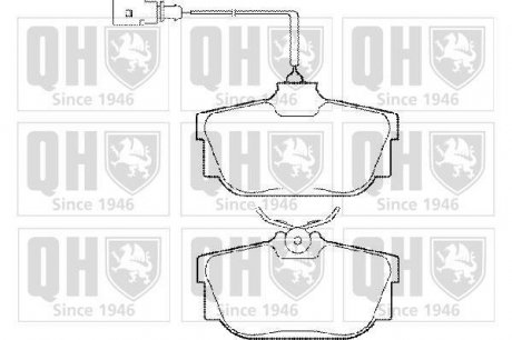 Комплект гальмівних колодок, дискове гальмо QUINTON HAZELL BP1285