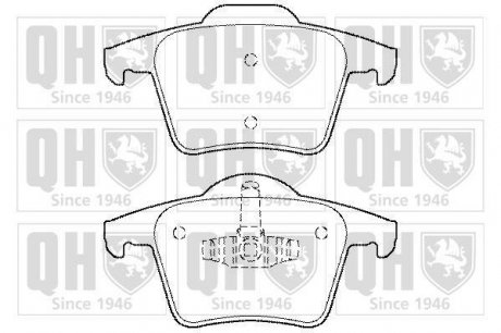 Комплект гальмівних колодок, дискове гальмо QUINTON HAZELL BP1471