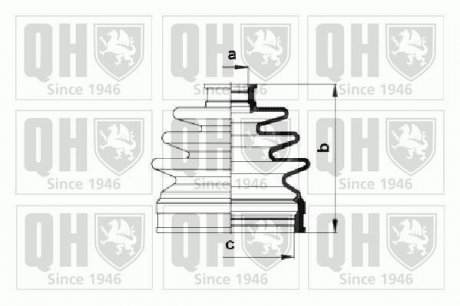 Комплект пильника, приводний вал QUINTON HAZELL QJB985