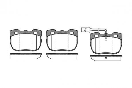 Комплект тормозных колодок, дисковый тормоз REMSA 0267.11 (фото 1)