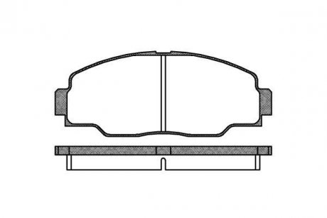 Гальмівні колодки, дискове гальмо (набір) REMSA 030800 (фото 1)