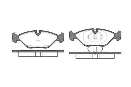 Гальмівні колодки, дискове гальмо (набір) REMSA 031900