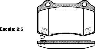 Комплект тормозных колодок, дисковый тормоз REMSA 0434 54 (фото 1)
