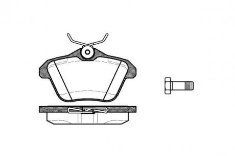 Комплект тормозных колодок, дисковый тормоз REMSA 0581.10 (фото 1)