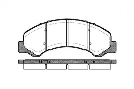 Комплект тормозных колодок, дисковый тормоз REMSA 076300 (фото 1)