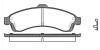Комплект тормозных колодок, дисковый тормоз REMSA 083702 (фото 1)
