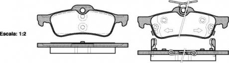 Комплект тормозных колодок, дисковый тормоз REMSA 0862.02 (фото 1)
