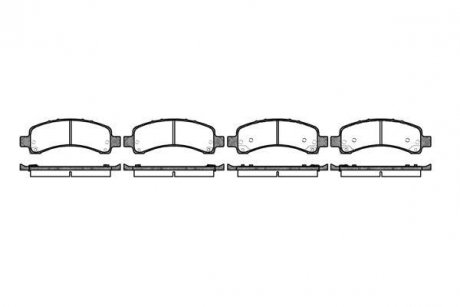 Комплект тормозных колодок, дисковый тормоз 0989.10 REMSA 098910