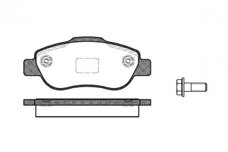 Колодки гальмівні передні дискові FIAT PANDA 03-12 REMSA 1100.00 (фото 1)