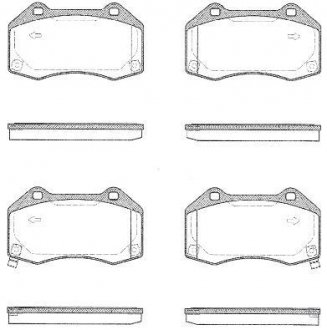 Комплект гальмівних накладок, дискове гальмо REMSA 111302