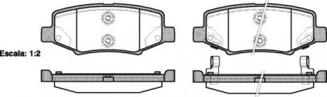 Комплект тормозных колодок, дисковый тормоз REMSA 1264.02