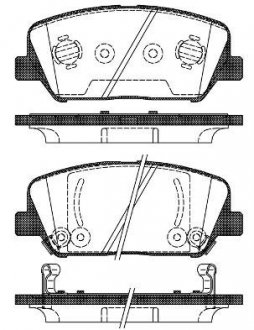 Колодка тормозов. диск. HYUNDAI GENESIS Coupe (01/08-) передн. (выр-во) REMSA 1398.02 (фото 1)