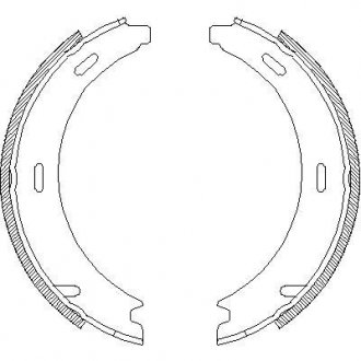 Комплект тормозных колодок, стояночная тормозная система REMSA 409402 (фото 1)