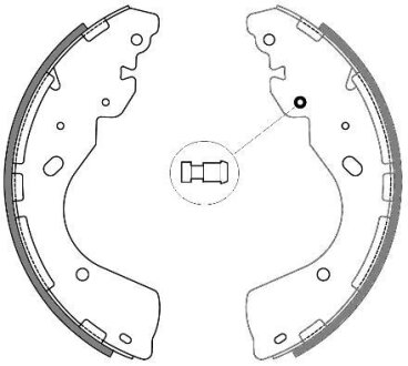 Колодки гальмівні (задні) Nissan NP300 Navara 05- (барабанні) (300x55) REMSA 424600