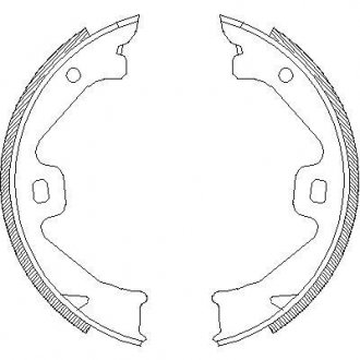 Комплект тормозных колодок, стояночная тормозная система REMSA 470400