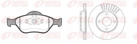 Комплект тормозов, дисковый тормозной механизм REMSA 8766.00 (фото 1)