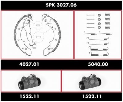 Комплект тормозов, барабанный тормозной механизм REMSA SPK302706 (фото 1)