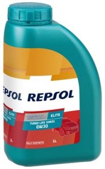 Моторное масло Elite Turbo Life 50601 0W-30 синтетическое 1 л Repsol Rp135v51 (фото 1)