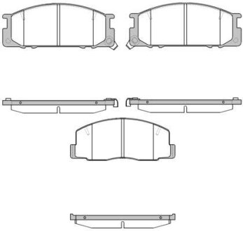 Гальмівні колодки, дискове гальмо (набір) ROADHOUSE 230612