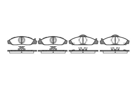 Гальмівні колодки, дискове гальмо (набір) ROADHOUSE 262412