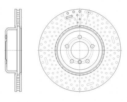 Диск гальмівний (передній) BMW 3 (F30/F80)/4 (F32/F82) 11-18 (370x30) ROADHOUSE 6165110