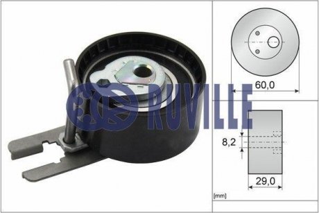 Ролик ГРМ натяжний 1.6HDI 16V ci, pe Citroen Berlingo 08-18,Nemo 08- RUVILLE 55953 (фото 1)