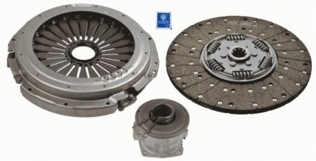 Комплект зчеплення (362мм) MAN L2000, M 2000 L, M90, TGM I 12.88- SACHS 3400710001