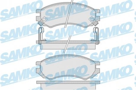 Тормозные колодки, дисковый тормоз (набор) SAMKO 5SP1008 (фото 1)