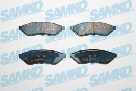 Тормозные колодки, дисковый тормоз (набор) SAMKO 5SP1198