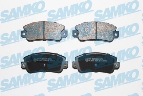 Тормозные колодки, дисковый тормоз (набор) SAMKO 5SP128 (фото 1)