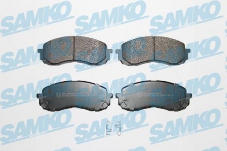 Гальмівні колодки, дискове гальмо (набір) SAMKO 5SP1454 (фото 1)