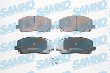 Тормозные колодки, дисковый тормоз (набор) SAMKO 5SP1516 (фото 1)