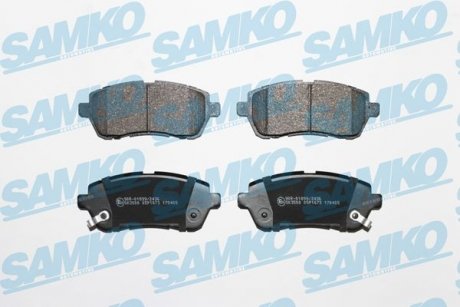 Тормозные колодки, дисковый тормоз (набор) SAMKO 5SP1673 (фото 1)