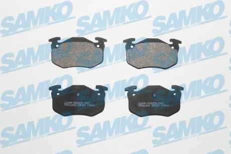 Тормозные колодки, дисковый тормоз (набор) SAMKO 5SP307 (фото 1)
